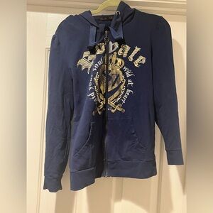 Seven7 Women’s XL Studded Zip-Up Hoodie Jacket Y2K